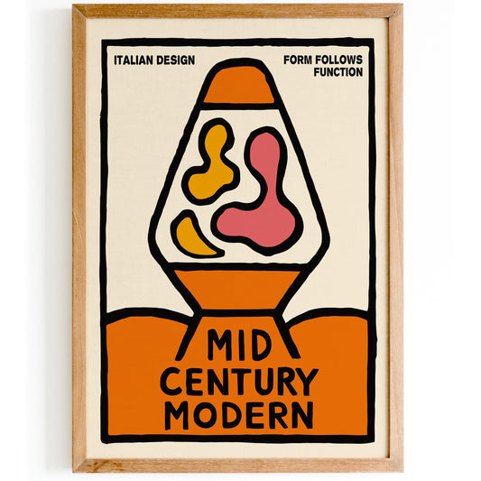 Mid Century Lava Lamp Poster