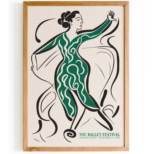 NYC Ballet Festival - 1983 Ballerina Art Print