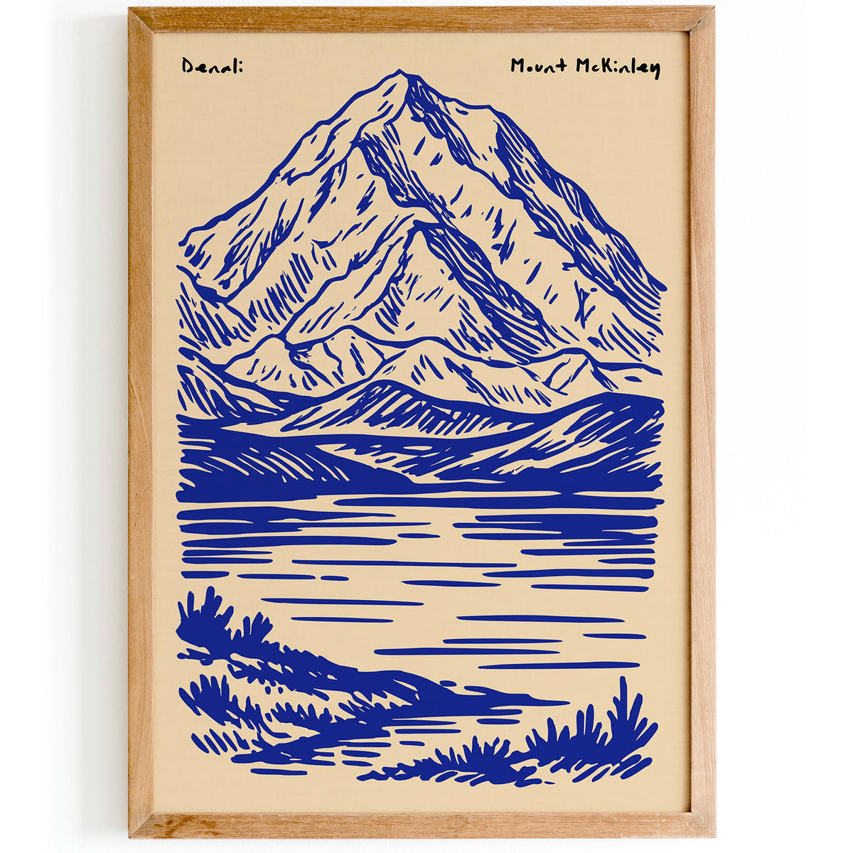 Denali Mountain Alaska Travel Poster