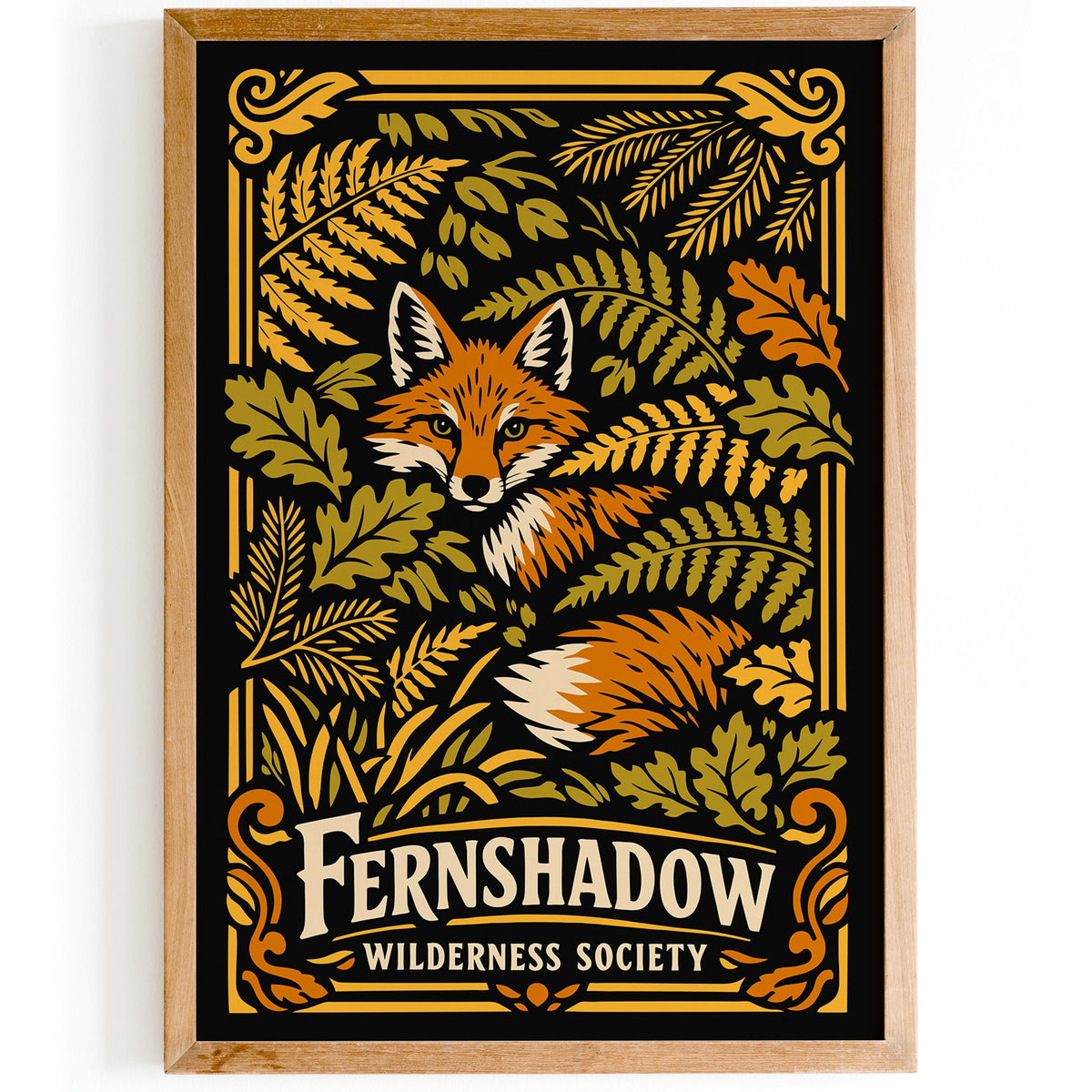 Fernshadow Wilderness Society Nature Art Poster