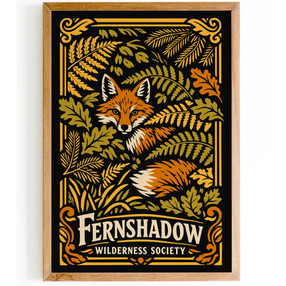 Fernshadow Wilderness Society Nature Art Poster