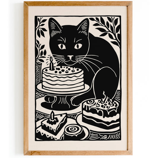 Black Cat Appreciation Day 2024 Art Print