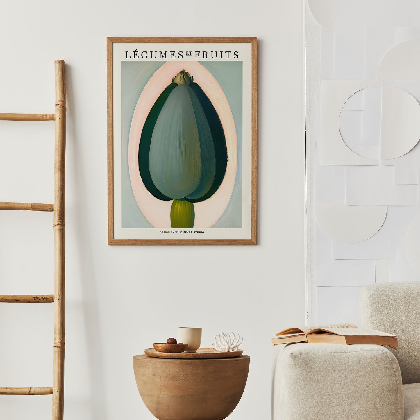 Green Scandinavian Flora Art Print