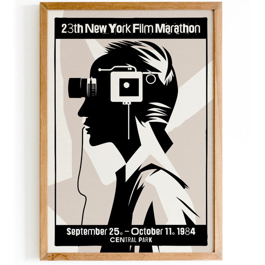 New York Film Marathon 1984 Retro Poster