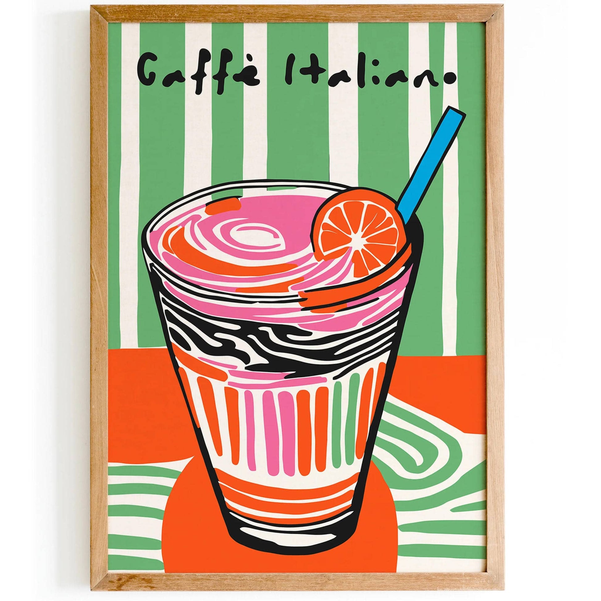 Cafe Italiano Green Italian Style Poster – HypeSheriff