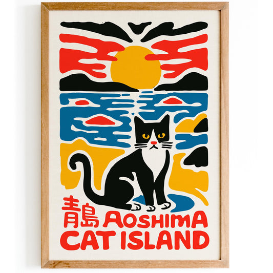 Aoshima Cat Island Poster