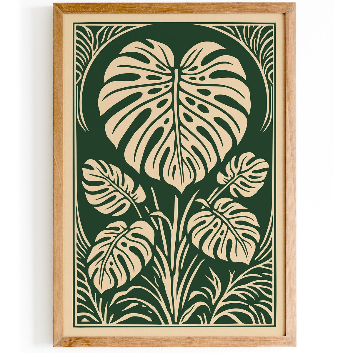 Vintage Monstera Leaf Poster
