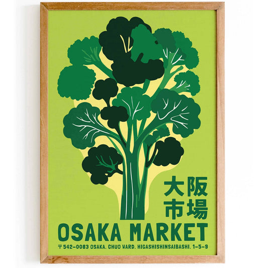Osaka Market Broccoli Poster Print