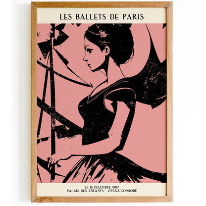 French Ballet Vintage Wall Art Print