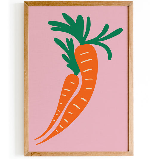 Carrots Eco Friendly Vegetarian Art Print