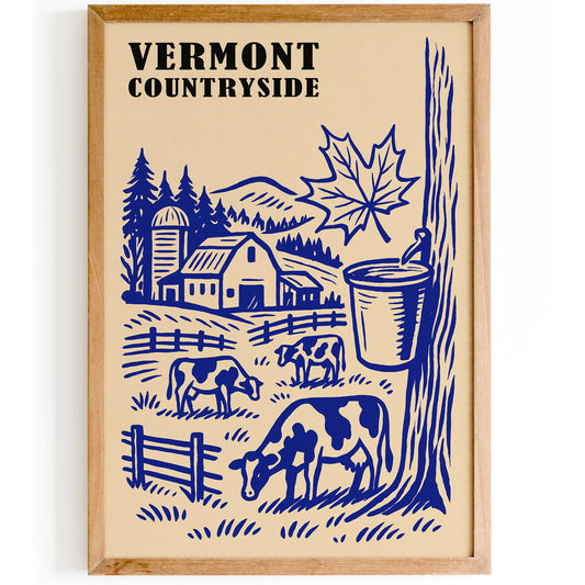 Vermont Countryside Travel Poster