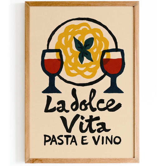 La Dolce Vita Pasta Print