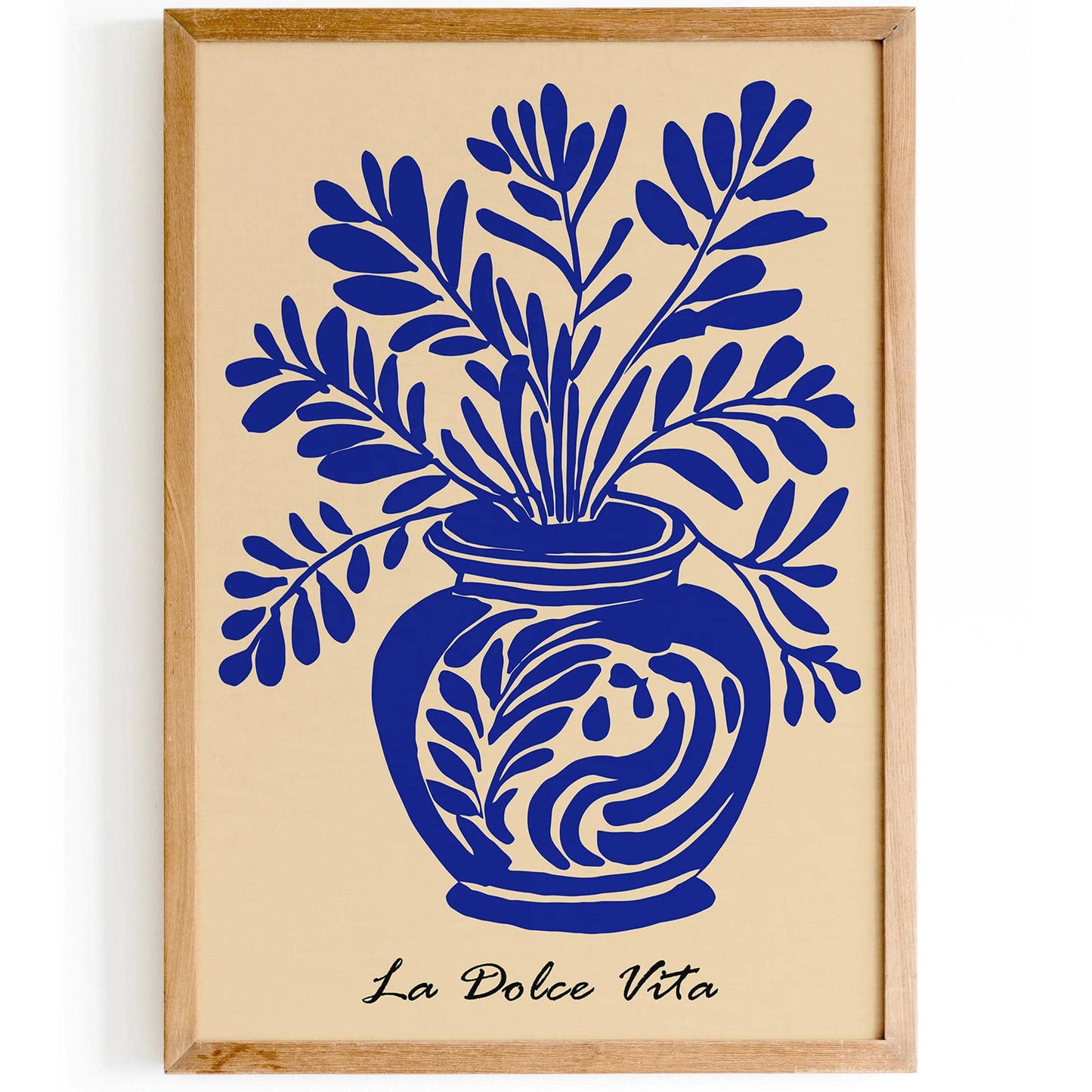 La Dolce Vita Blue Floral Poster 2025