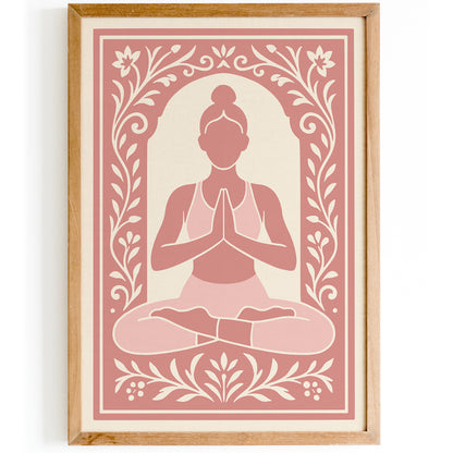 Pink Feminine Yoga Art Print