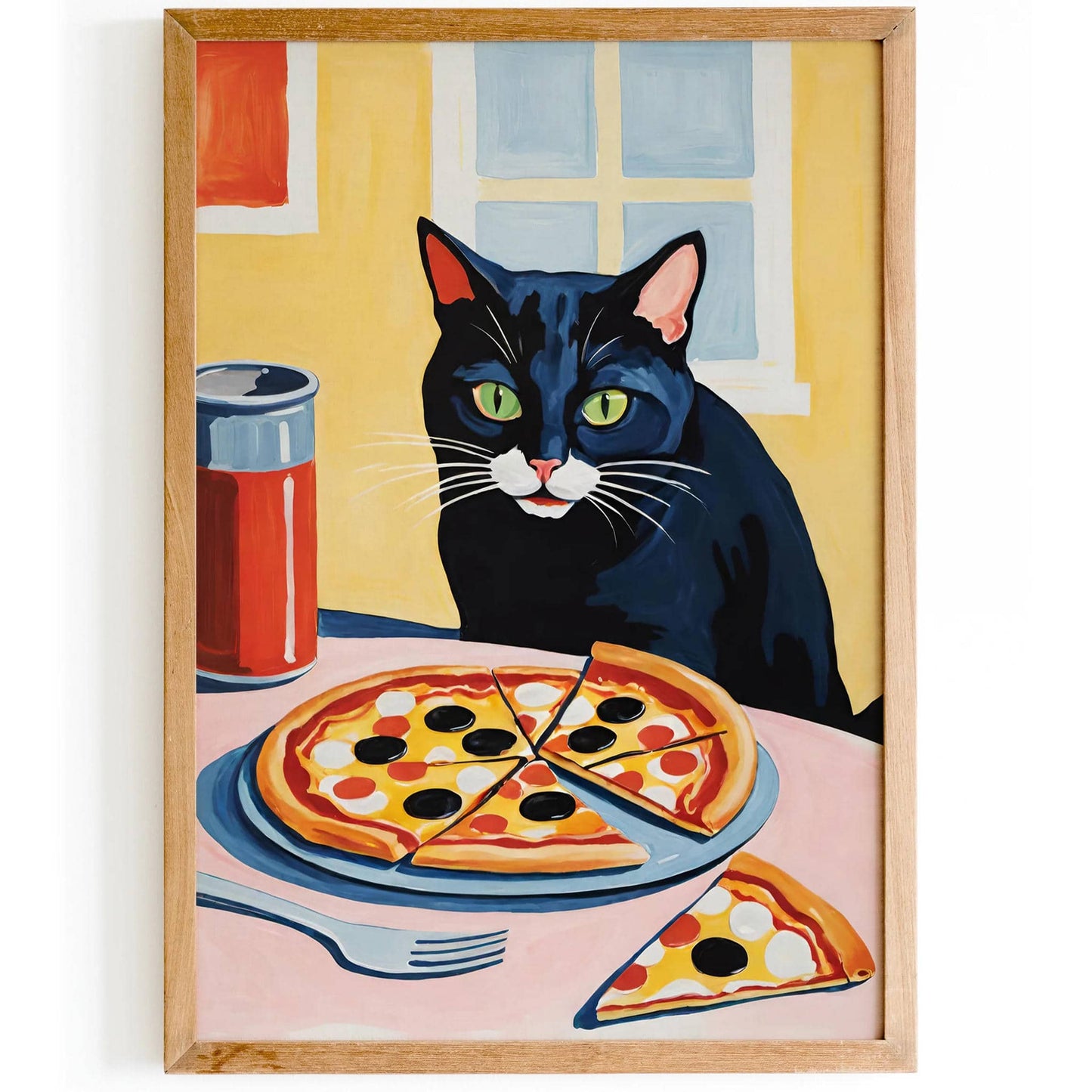 Pizza Cat Wall Art Print