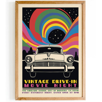 Retro Drive-In Movie Poster