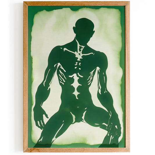 Green Anatomical Lithograph Giclee Print