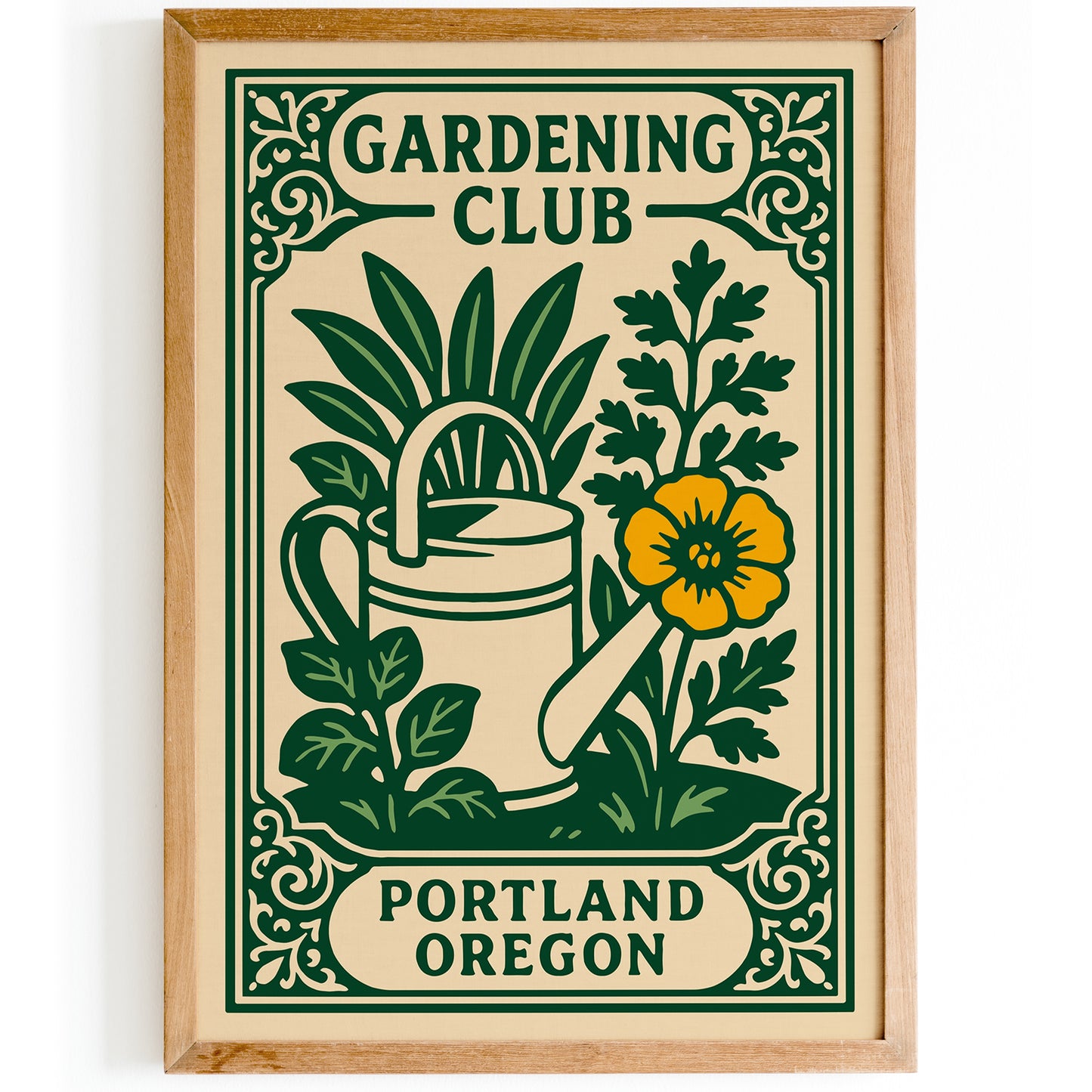 Portland Oregon Gardening Club Poster