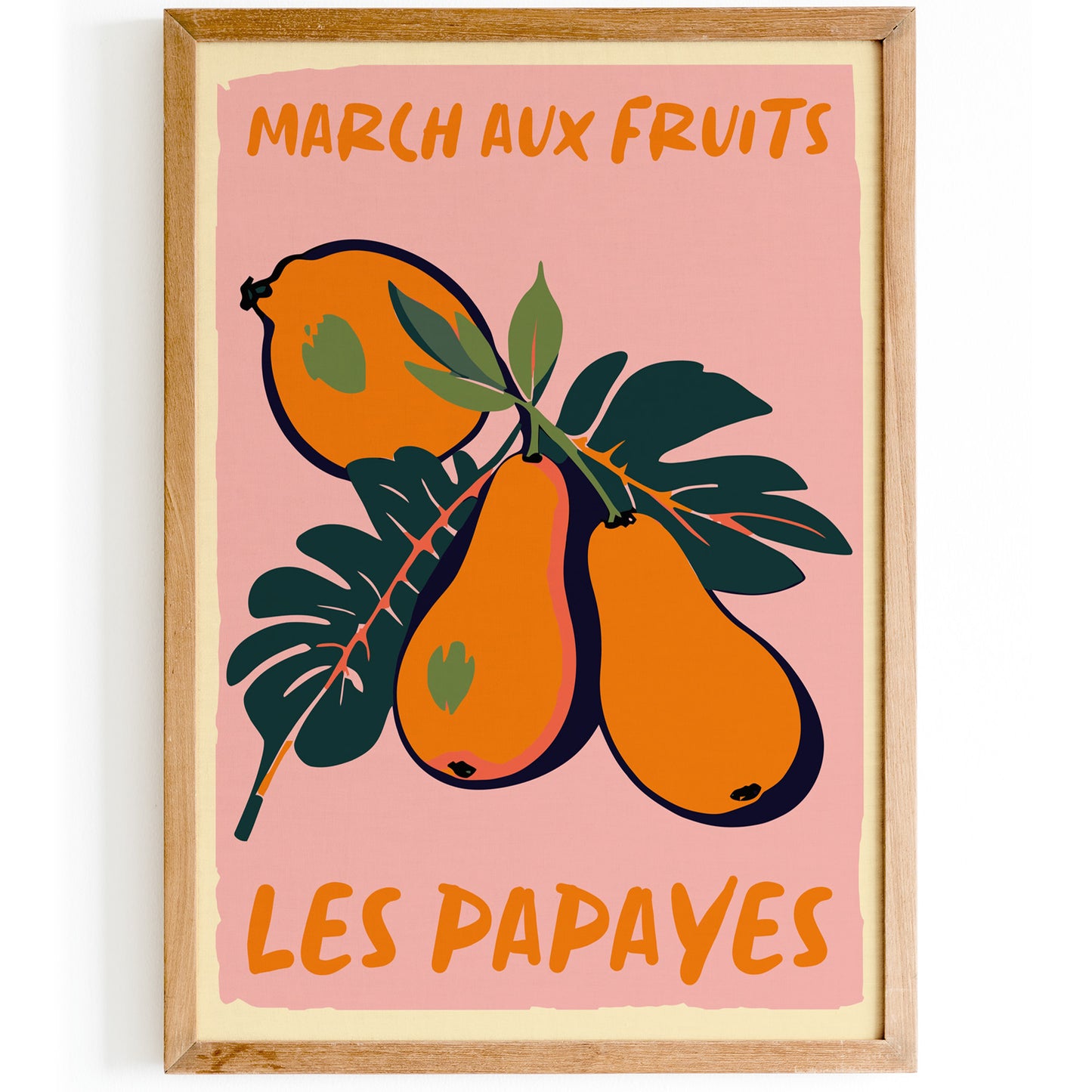 Les Papayes French Market Poster