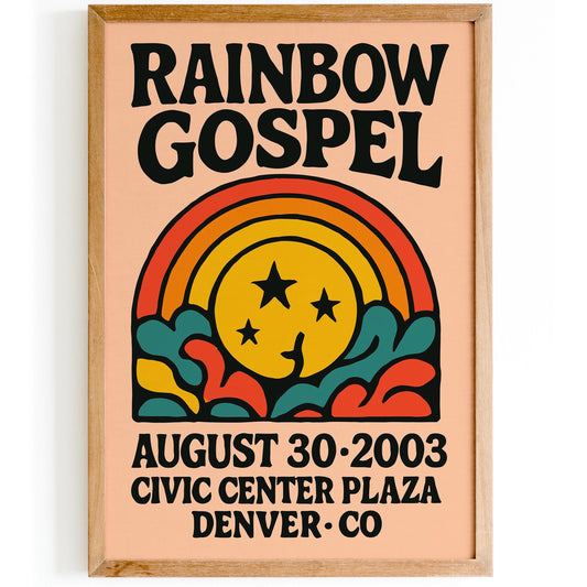 Rainbow Gospel Retro Poster