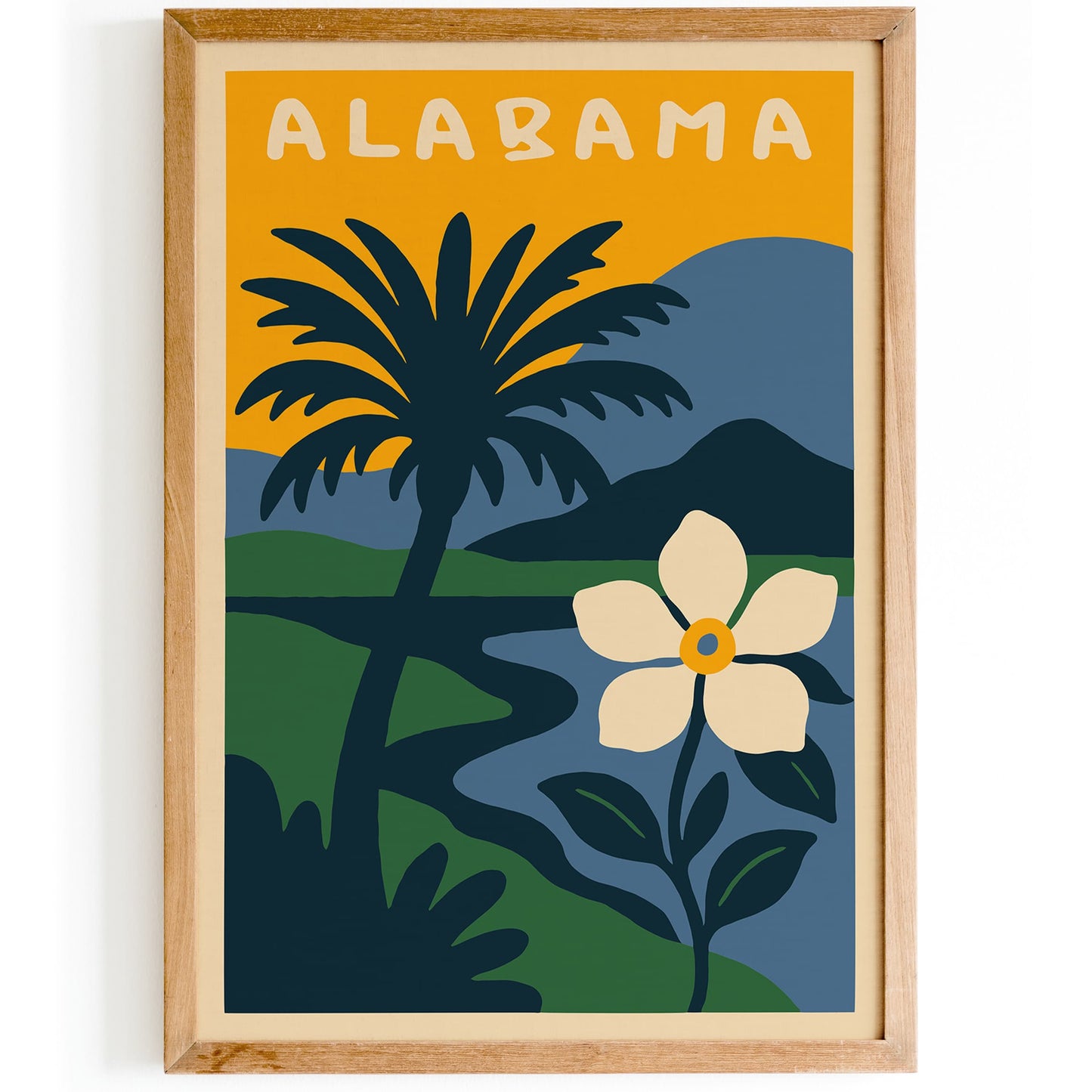 Alabama Retro Travel Poster