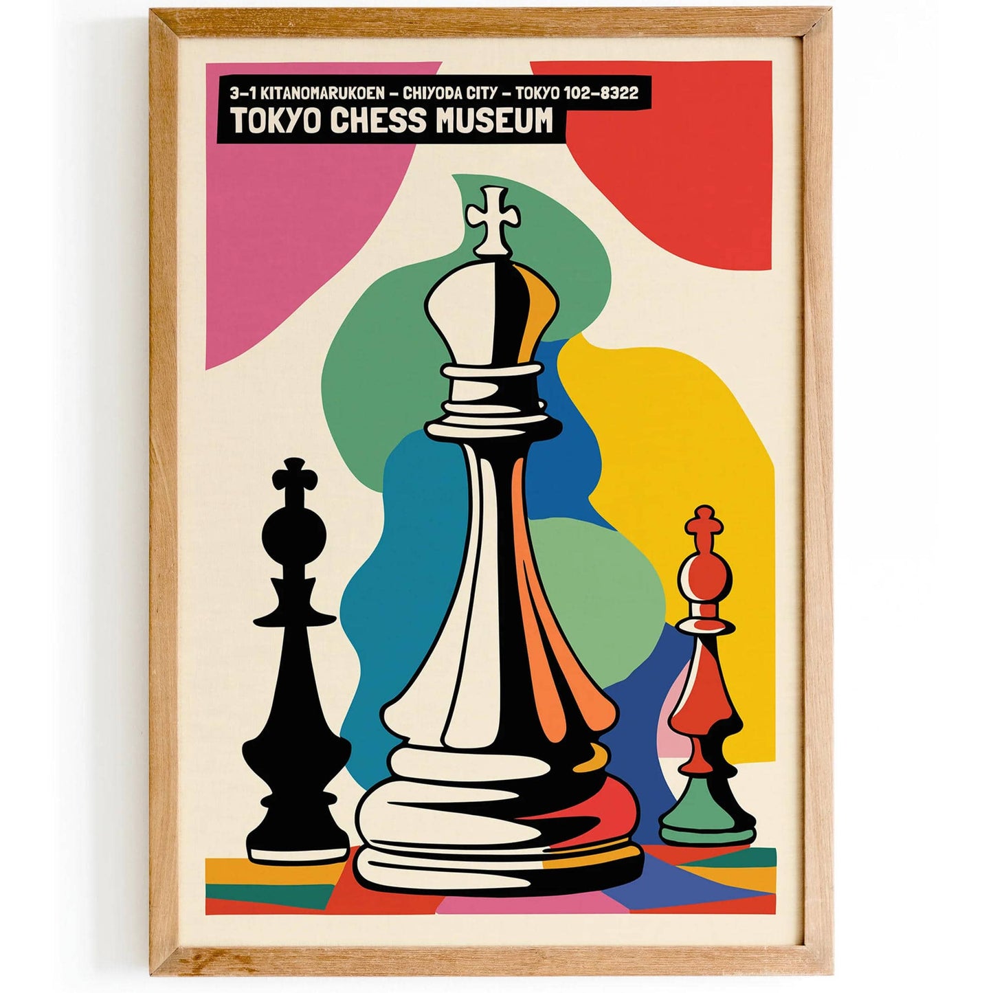 Tokyo Chess Museum Colorful Poster