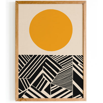 Modern Yellow Sun Art Print 2024