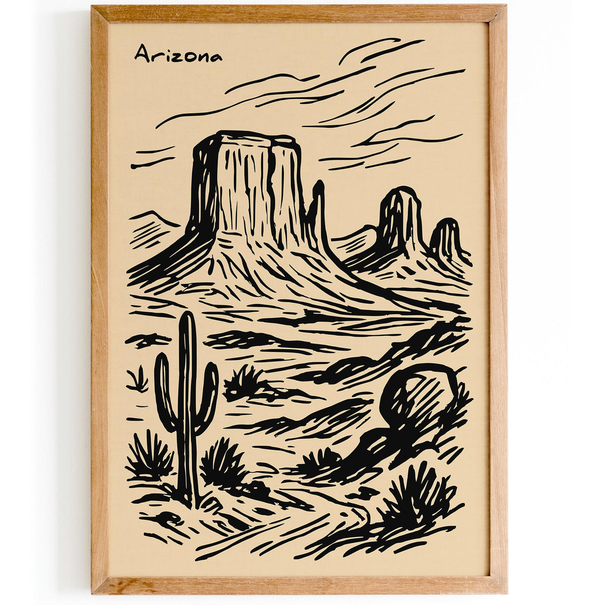 Arizona Iconic Landscape Travel Poster