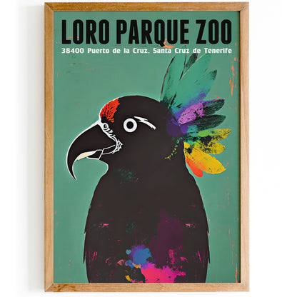 Loro Parque Vintage Animals Zoo Poster