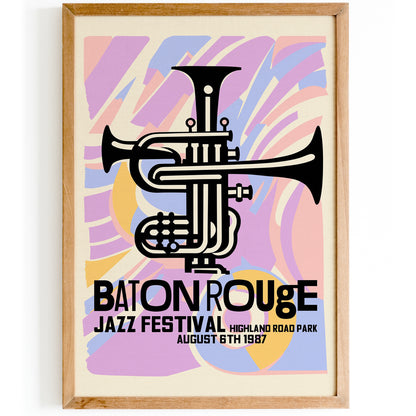 Baton Rouge Jazz Festival 1987 Poster