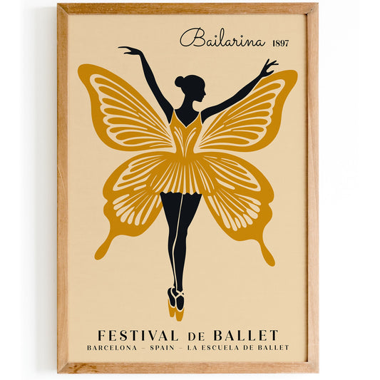 Butterfly Ballerina Ballet Festival Poster