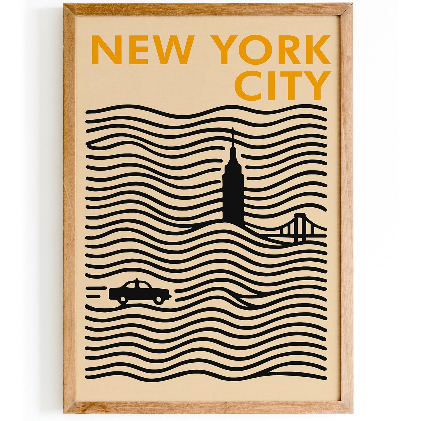 Modern New York City Poster - Minimalist Travel Print