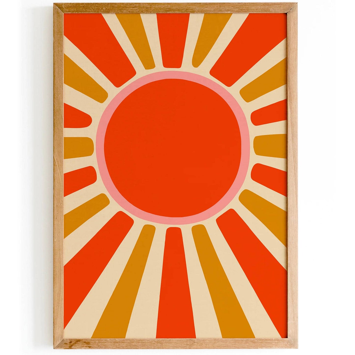 Retro Boho Red Sun Poster