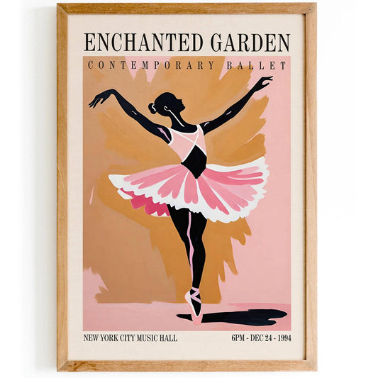 Enchanted Garden Ballet Vintage Poster