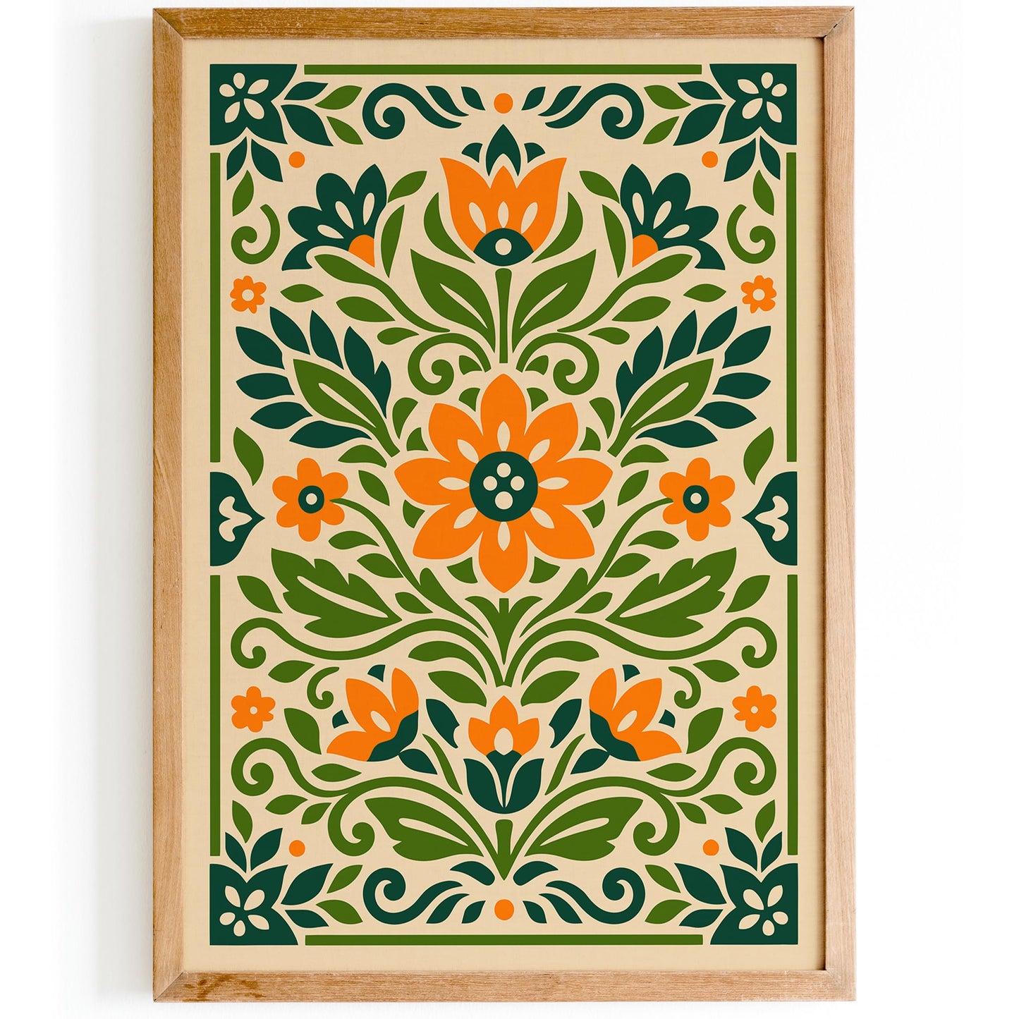 Green Floral Wall Art – Botanical Print