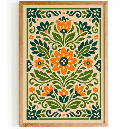 Green Floral Wall Art – Botanical Print