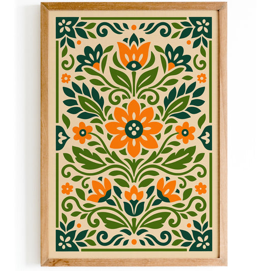 Green Floral Wall Art – Botanical Print