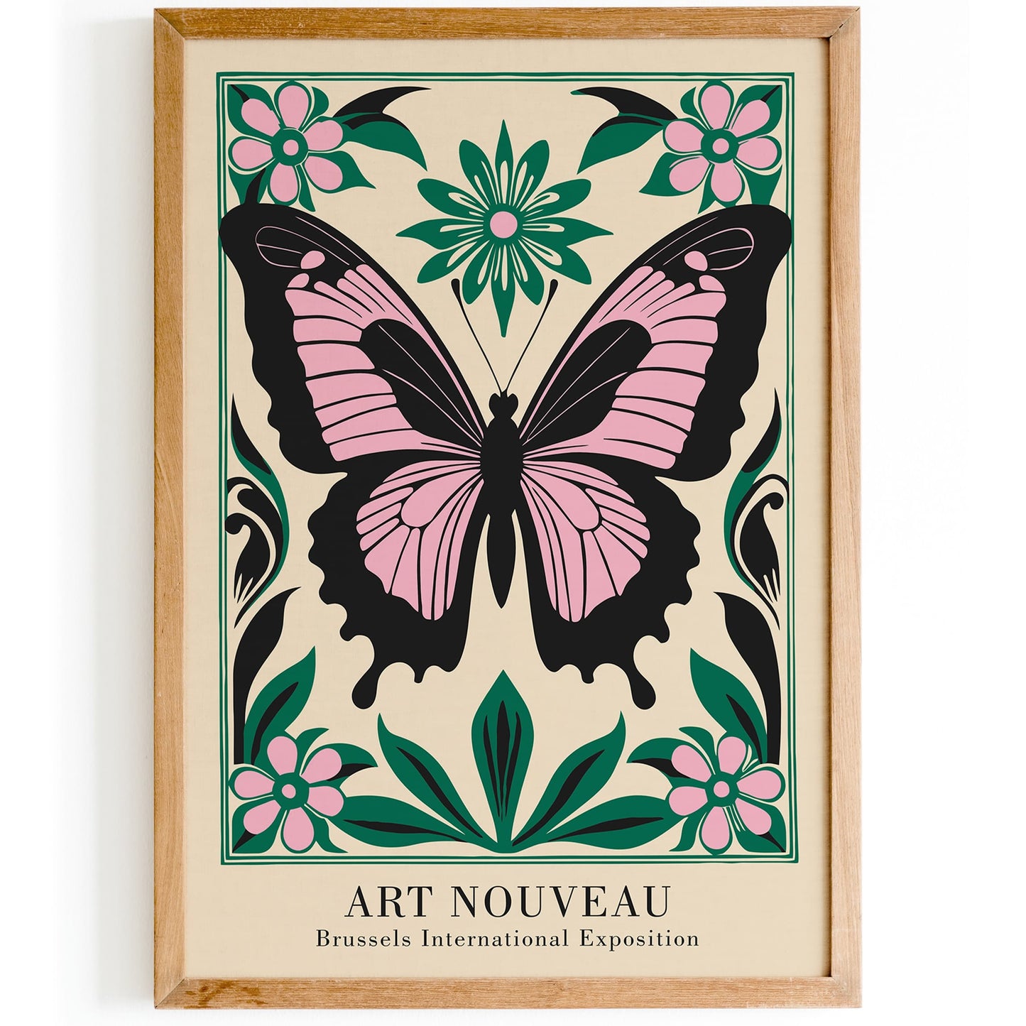 Art Nouveau Butterfly Vintage Art Print