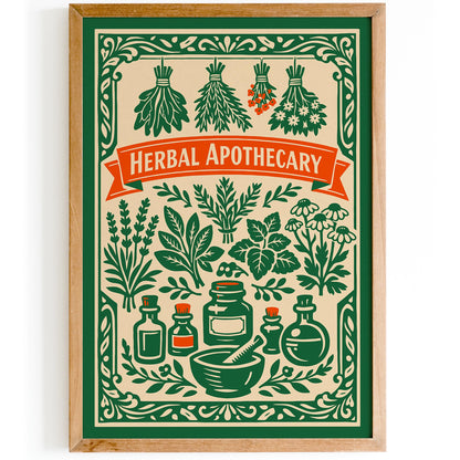 Herbal Apothecary Vintage Art Poster