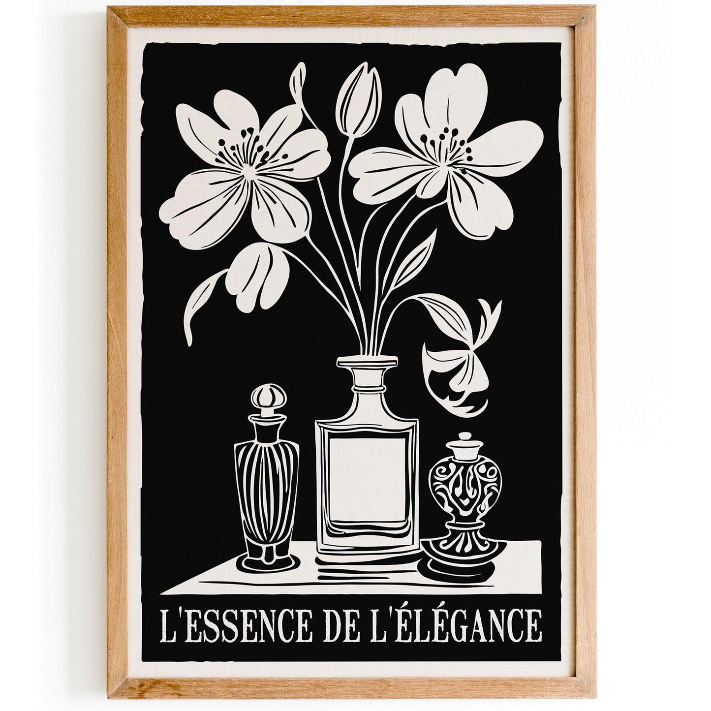 Monochrome Paris Perfume Wall Art