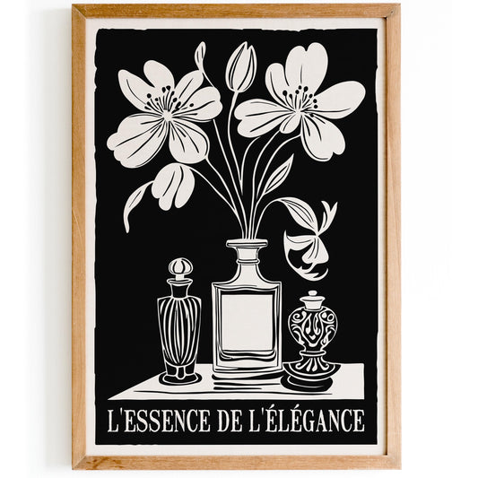 Monochrome Paris Perfume Wall Art