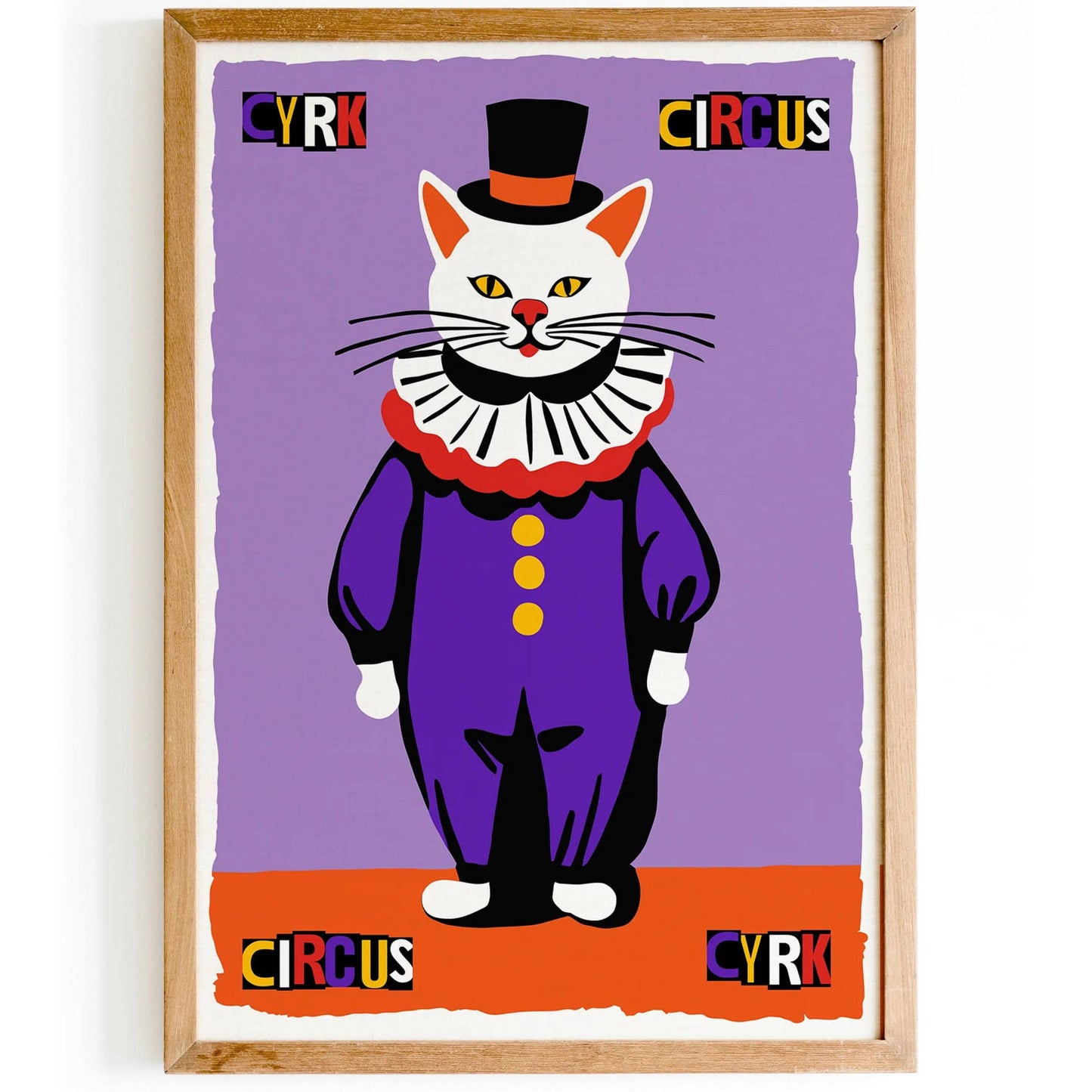 Vintage Circus Cat Poster Print