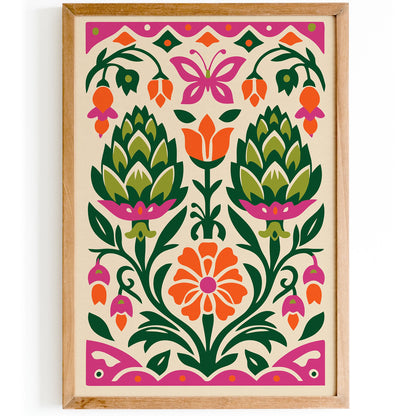 Mexican Nature Poster – Colorful Wall Art