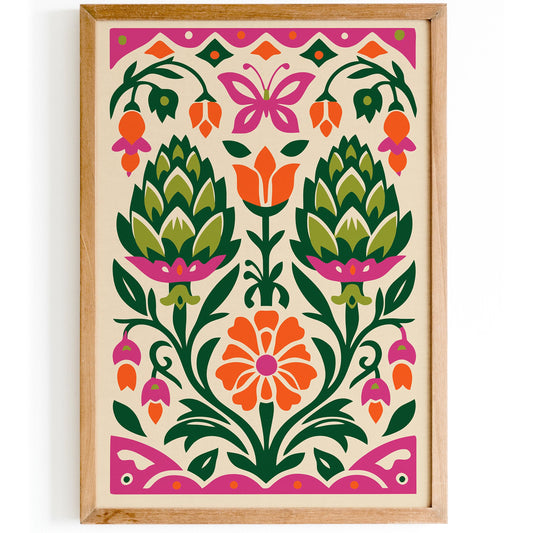 Mexican Nature Poster – Colorful Wall Art