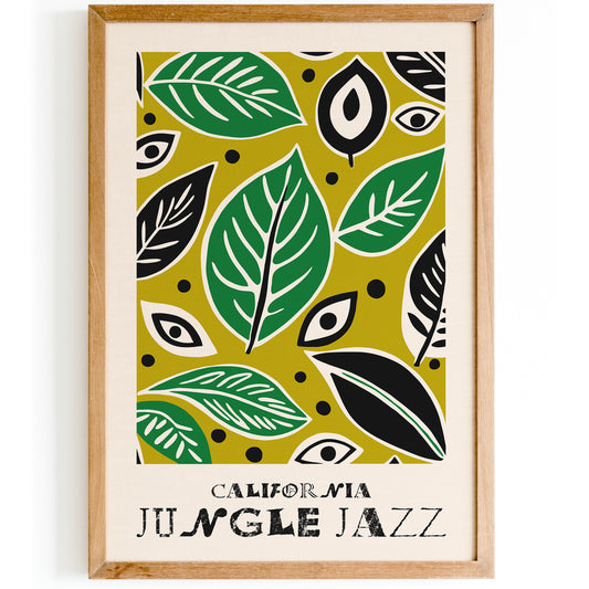 Green Jungle Jazz Music Poster 2024