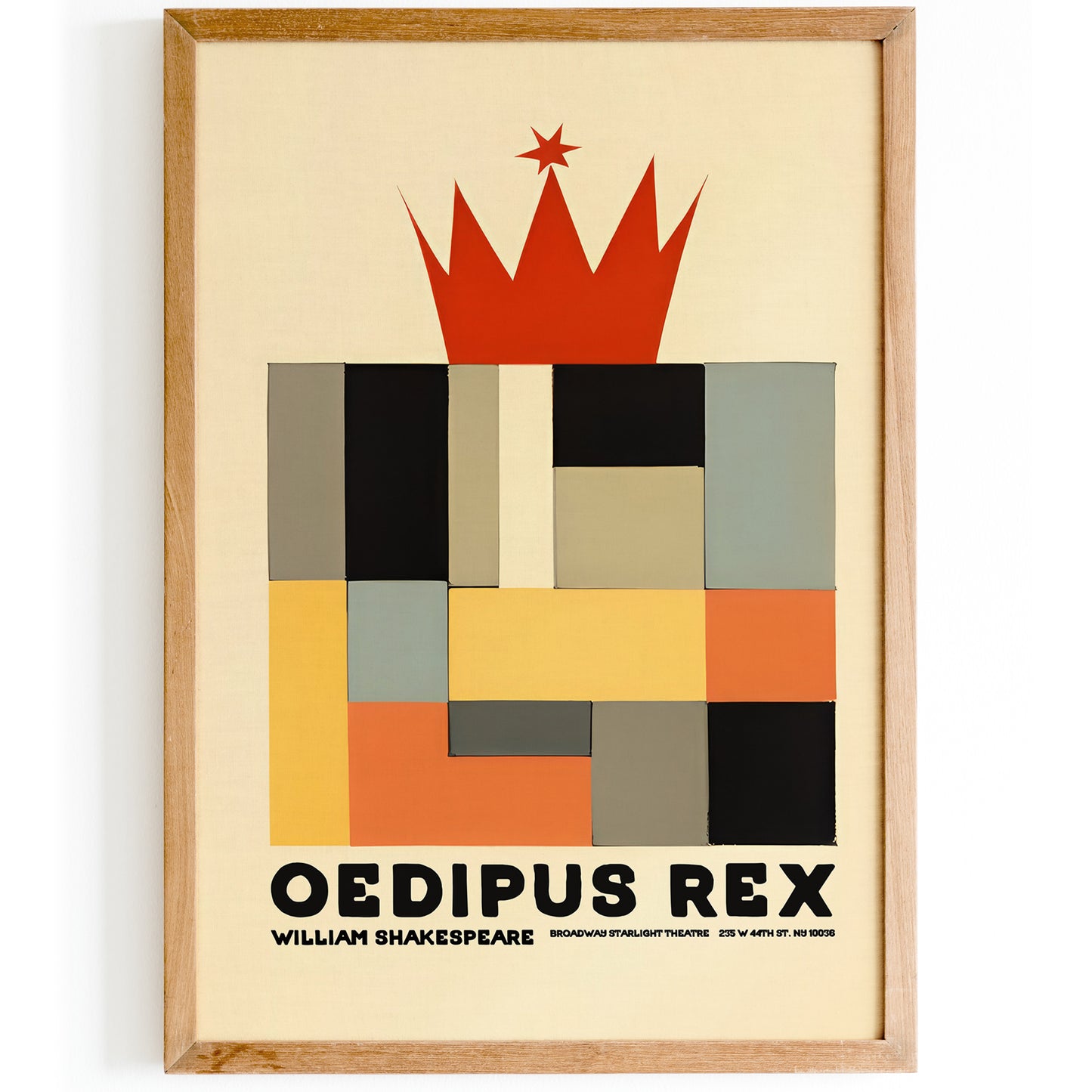 Shakespeare - Oedipus Rex - Theater Poster