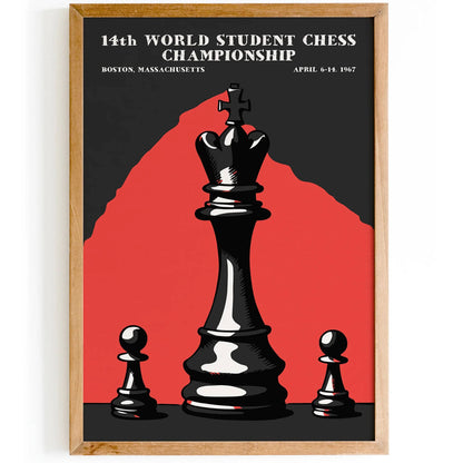 Vintage 1967 Chess Poster