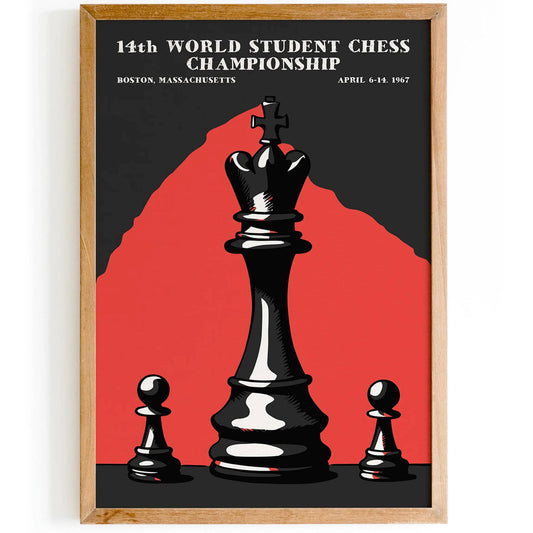 Vintage 1967 Chess Poster