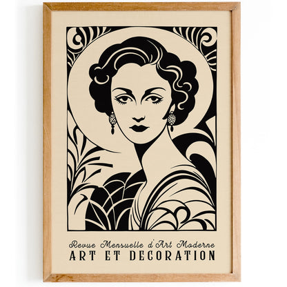 Art Moderne Vintage Fashion Poster