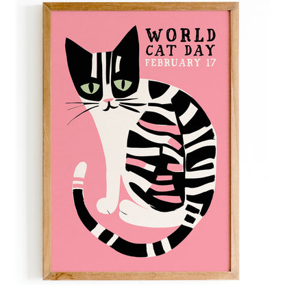 World Cat Day Poster - Cat Owner Gift